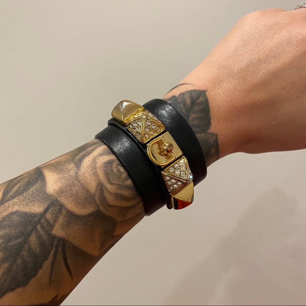 Betsey Johnson Chunky Leather Wrap Bracelet